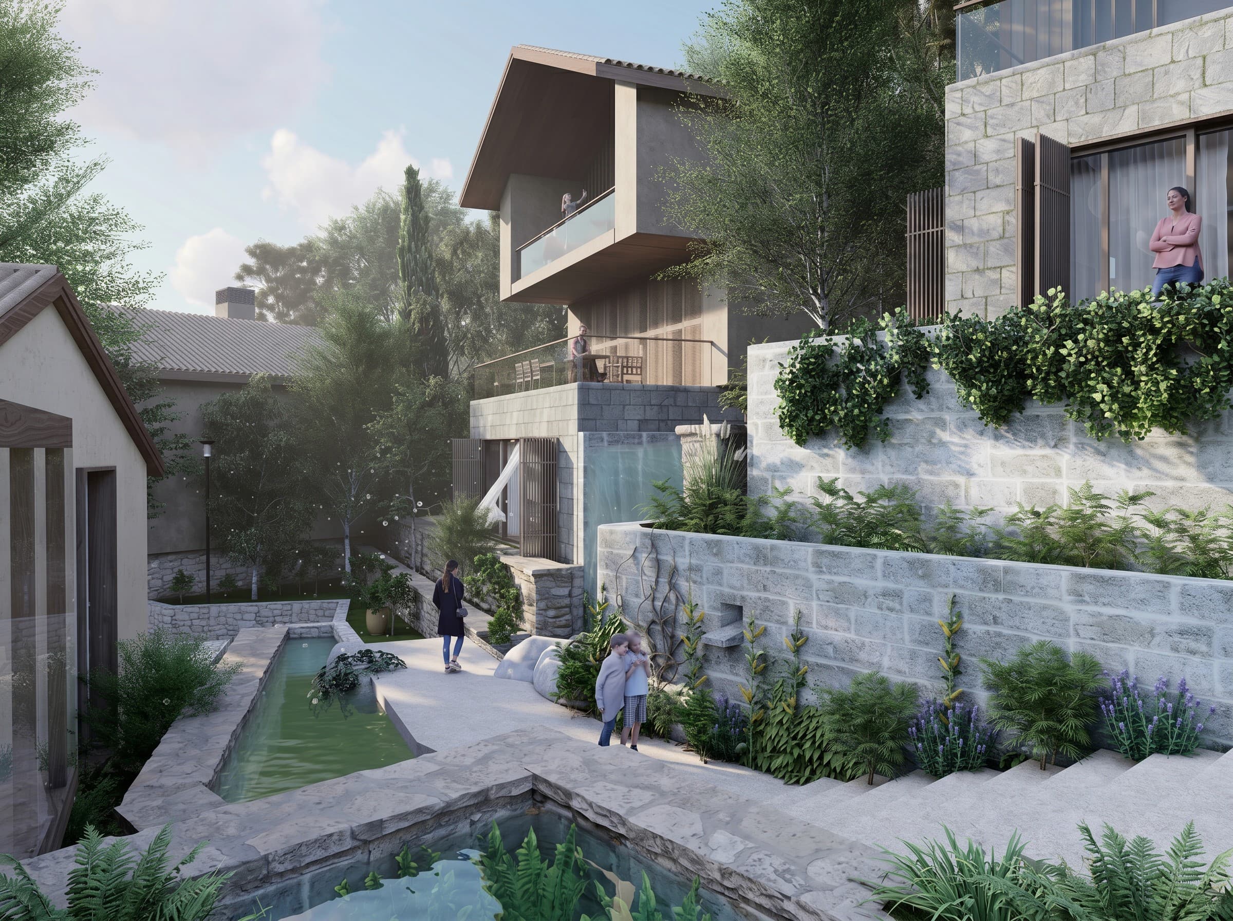 Beykoz Residences — terrassierte Fassade